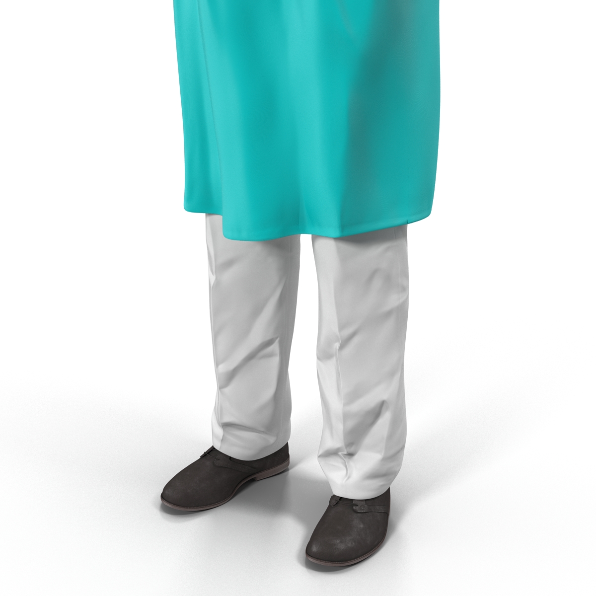 3D Male African American Surgeon Rigged