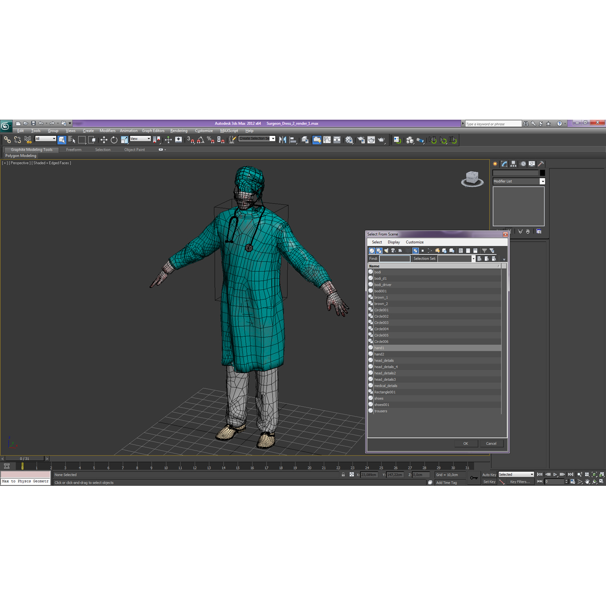 3D model Surgeon Dress 2