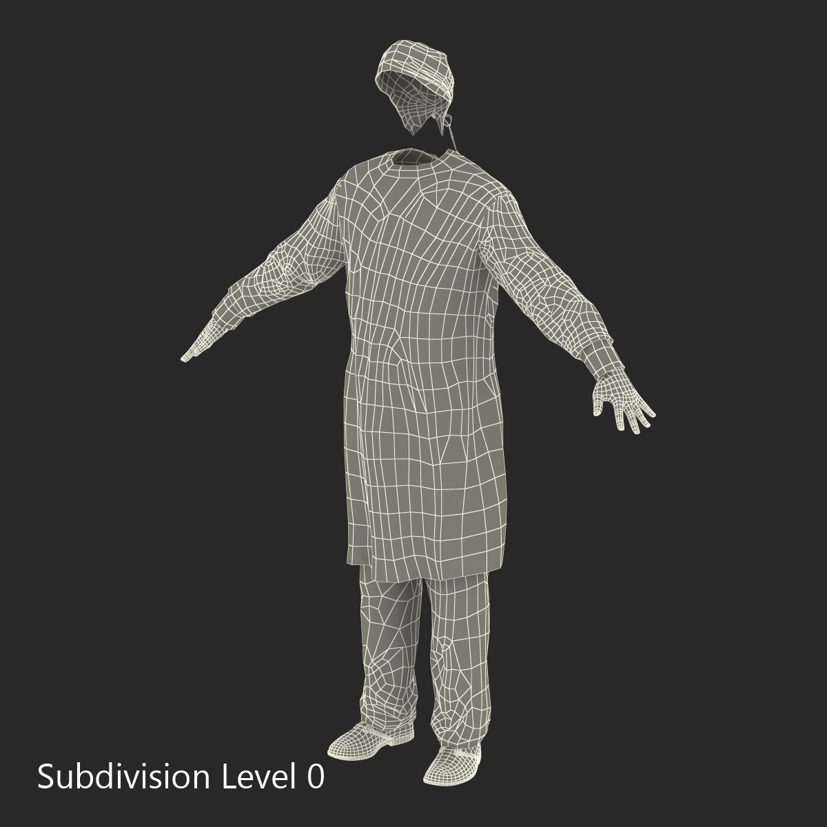 3D model Surgeon Dress 4