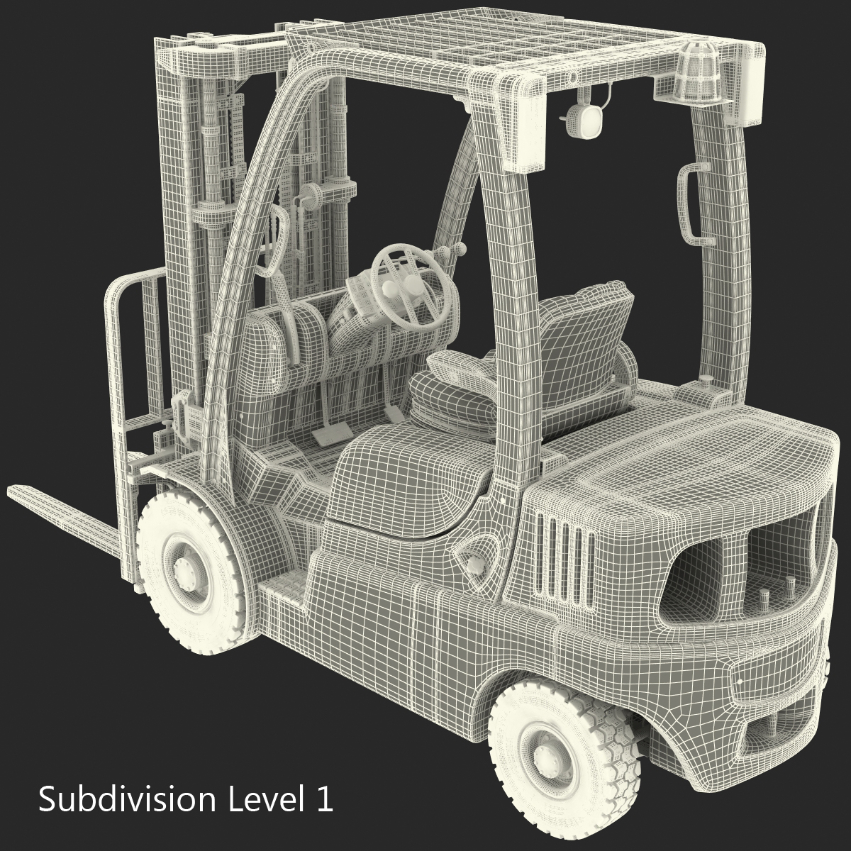 3D model Forklift Rigged