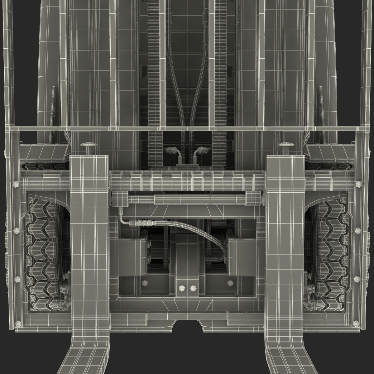 3D model Forklift Rigged