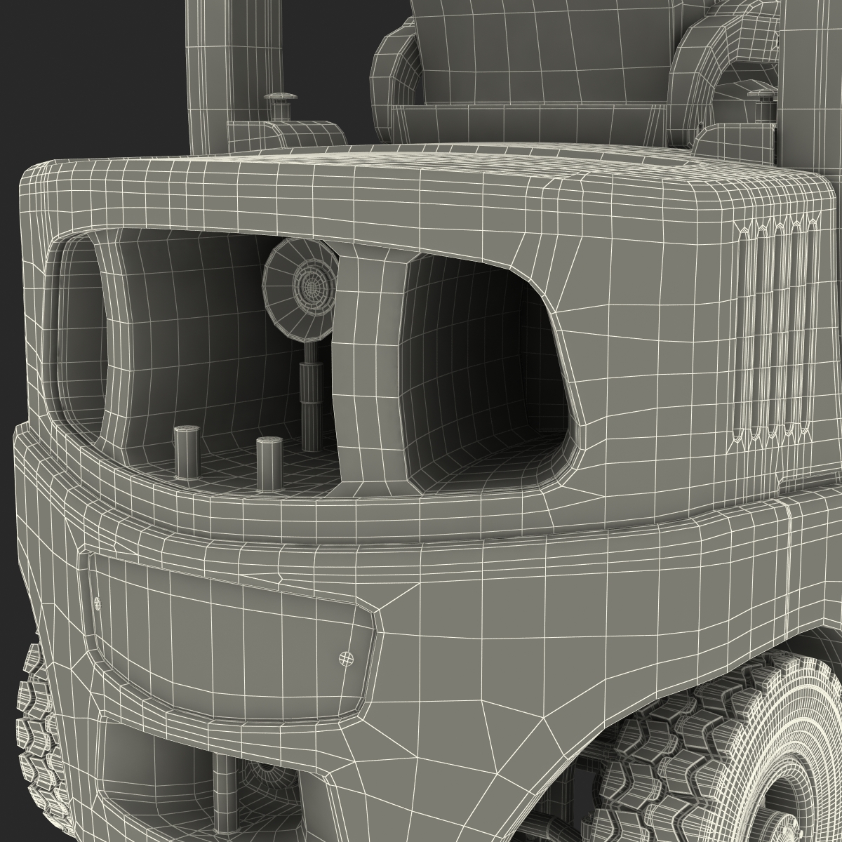 3D model Forklift Rigged