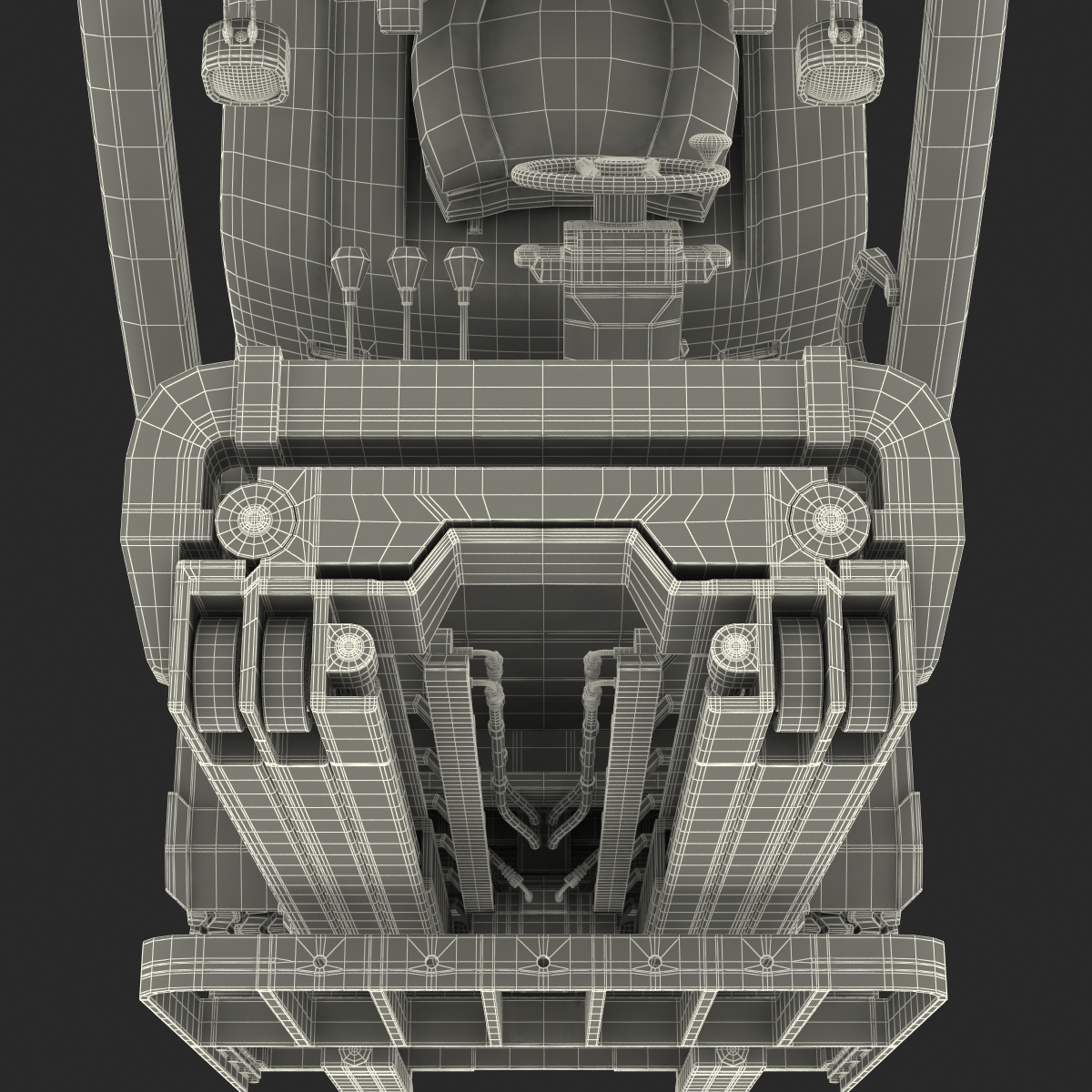 3D model Forklift Rigged