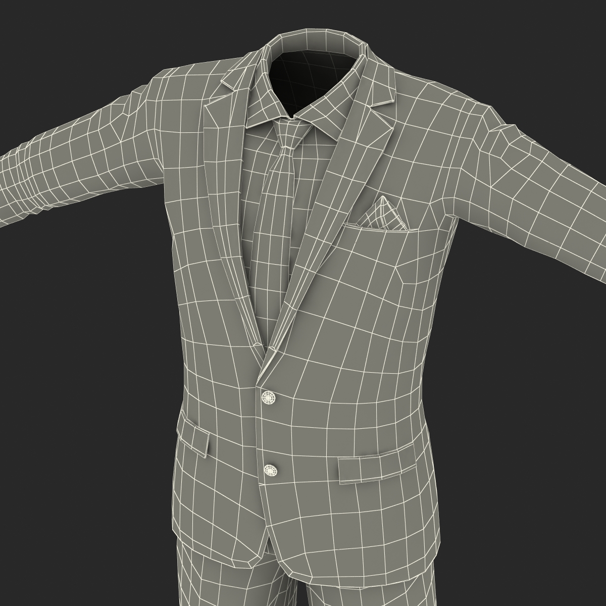 3D model Men Suit 9