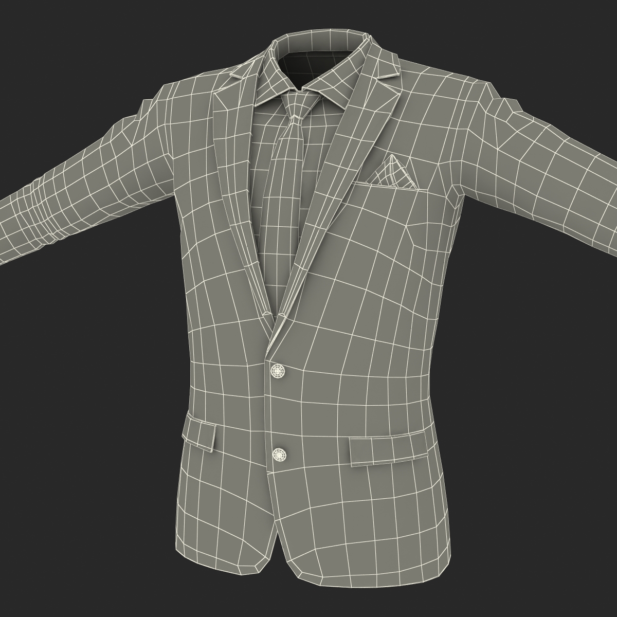 3D Mens Suit Jacket 8 model