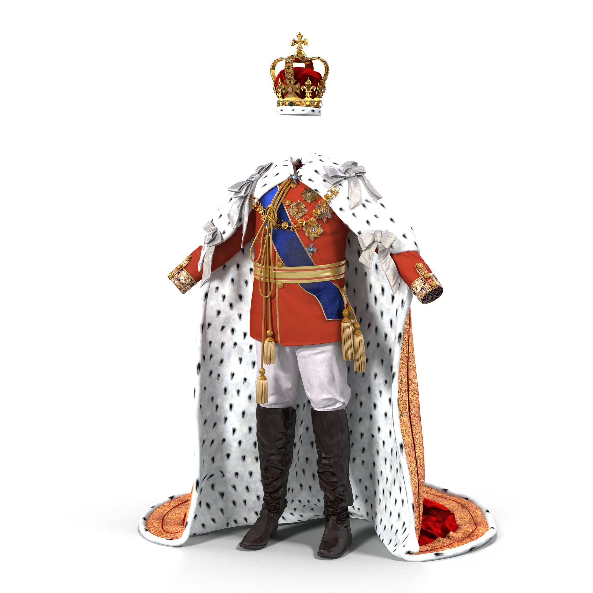 3D Royal King Costume model