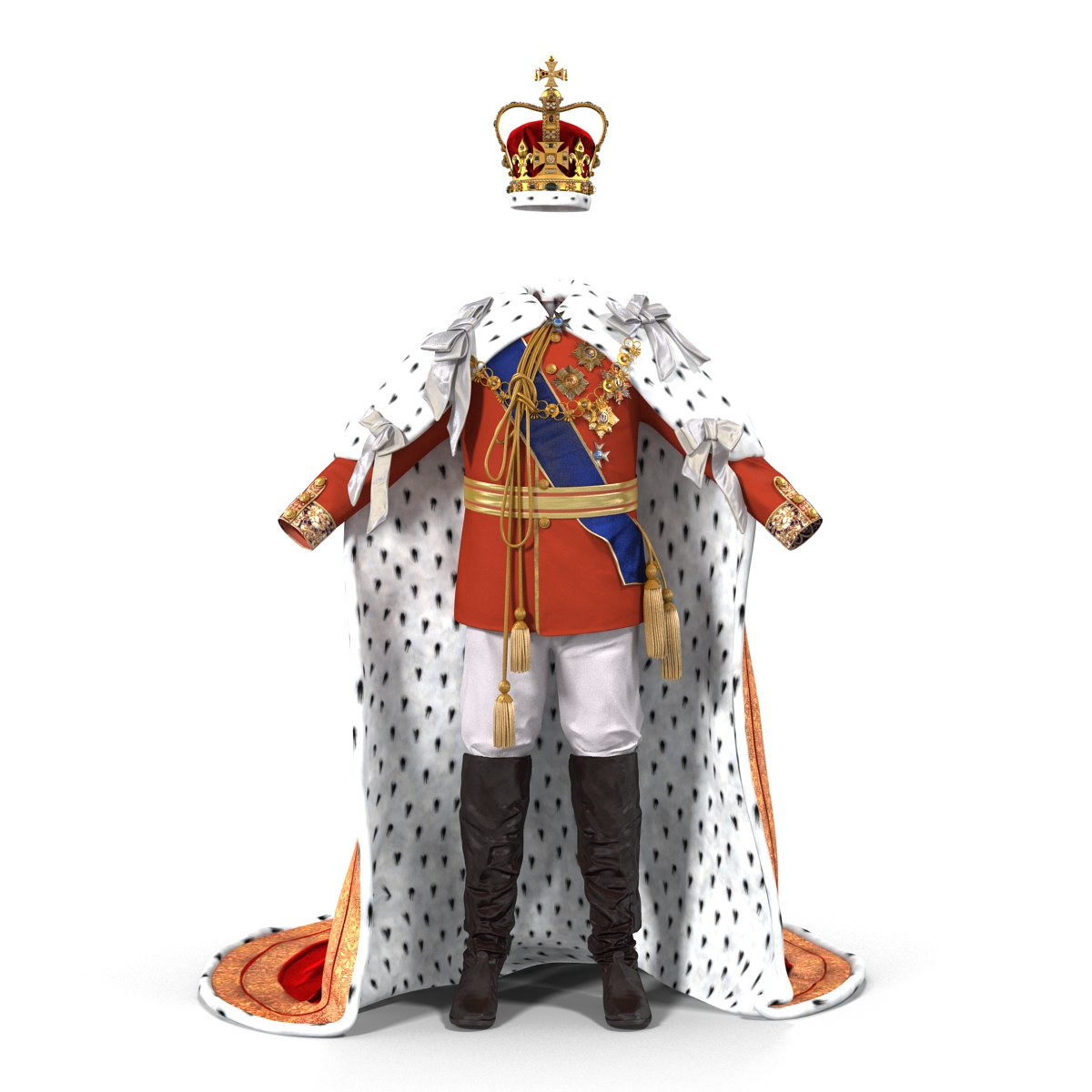 3D Royal King Costume model