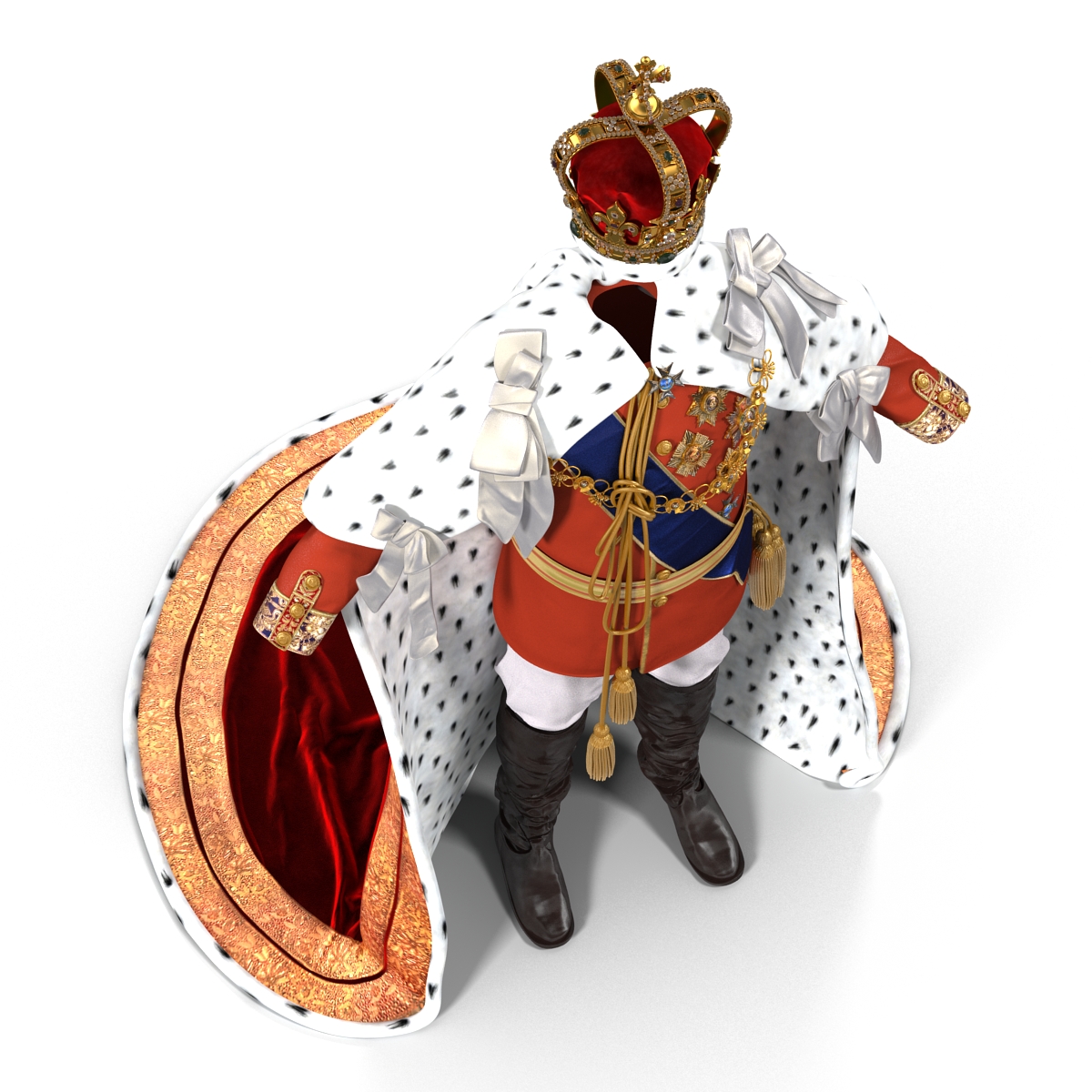 3D Royal King Costume model