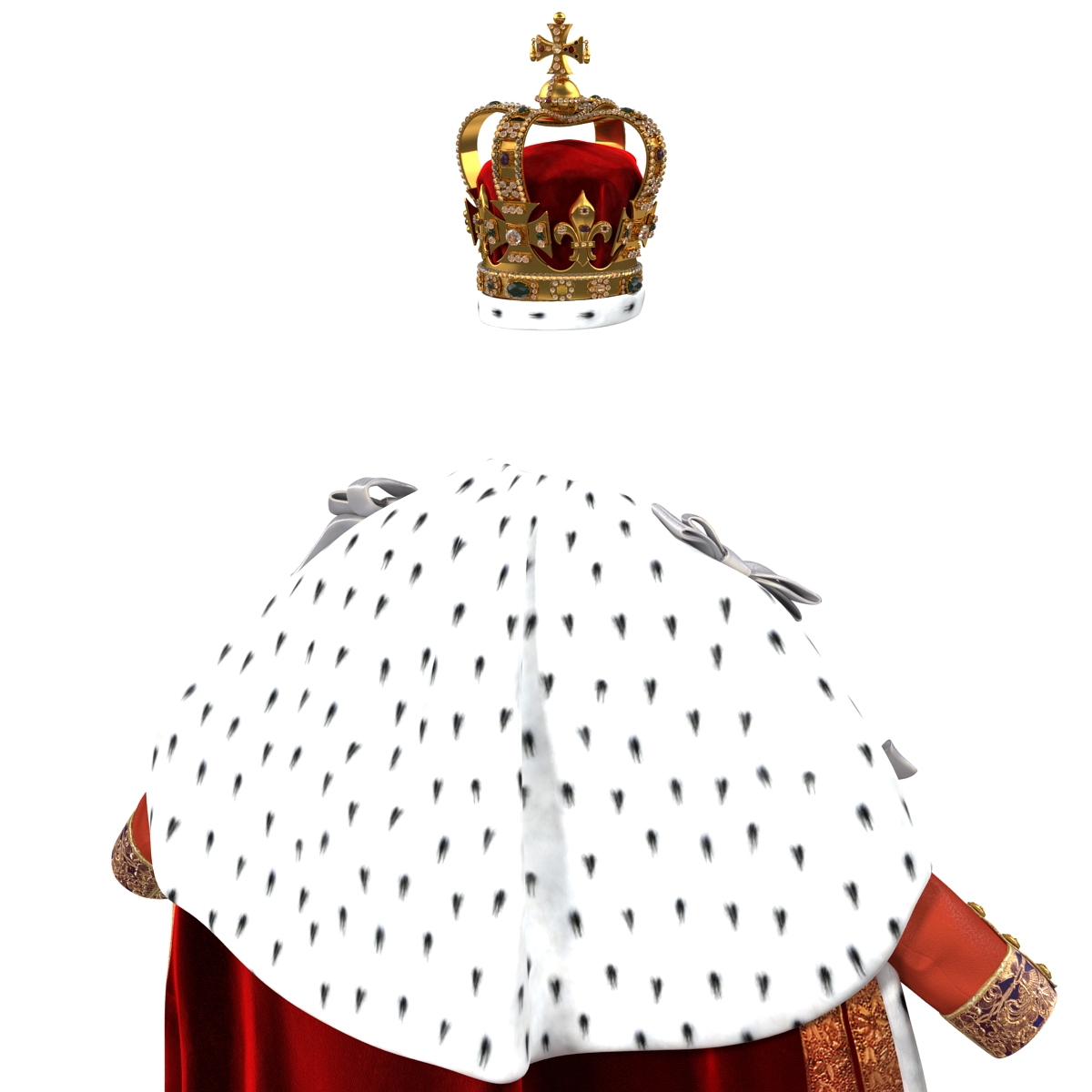 3D Royal King Costume model