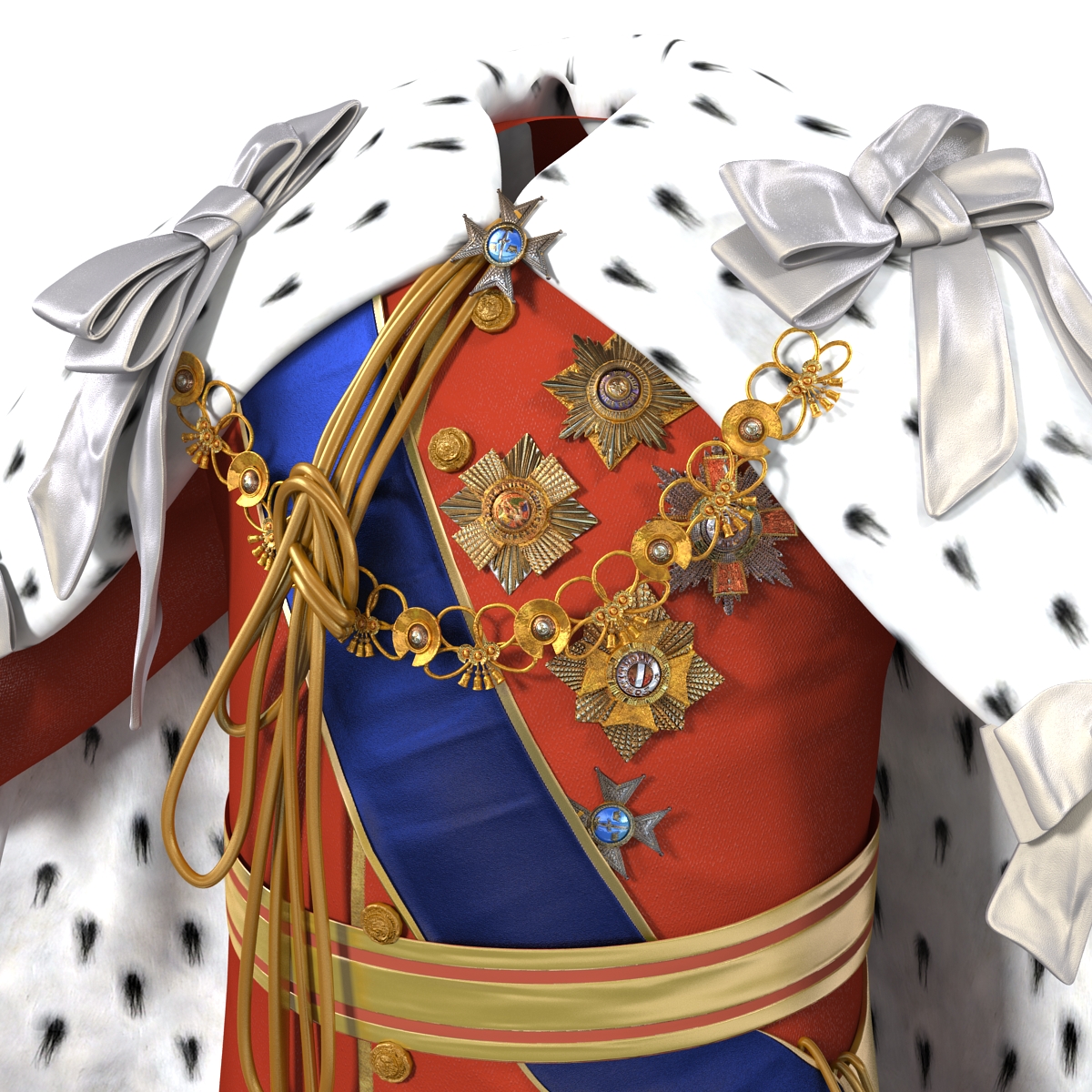 3D Royal King Costume model