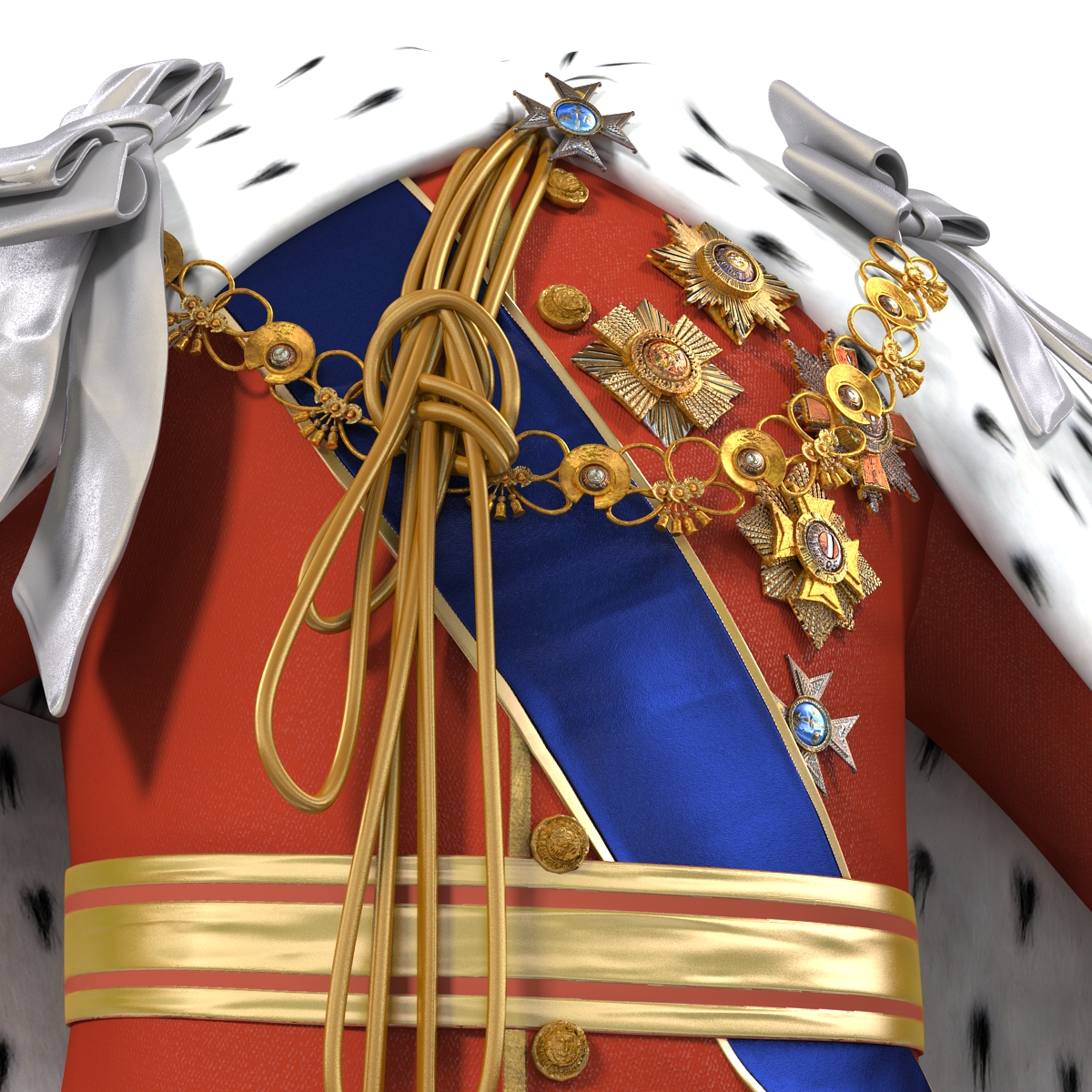 3D Royal King Costume model