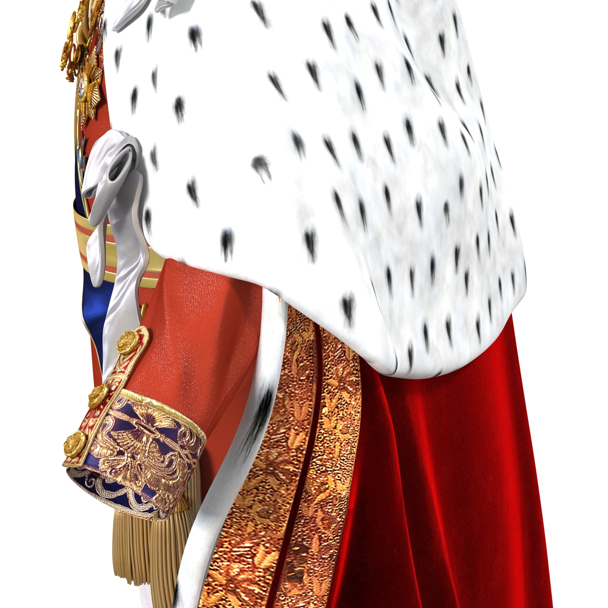 3D Royal King Costume model