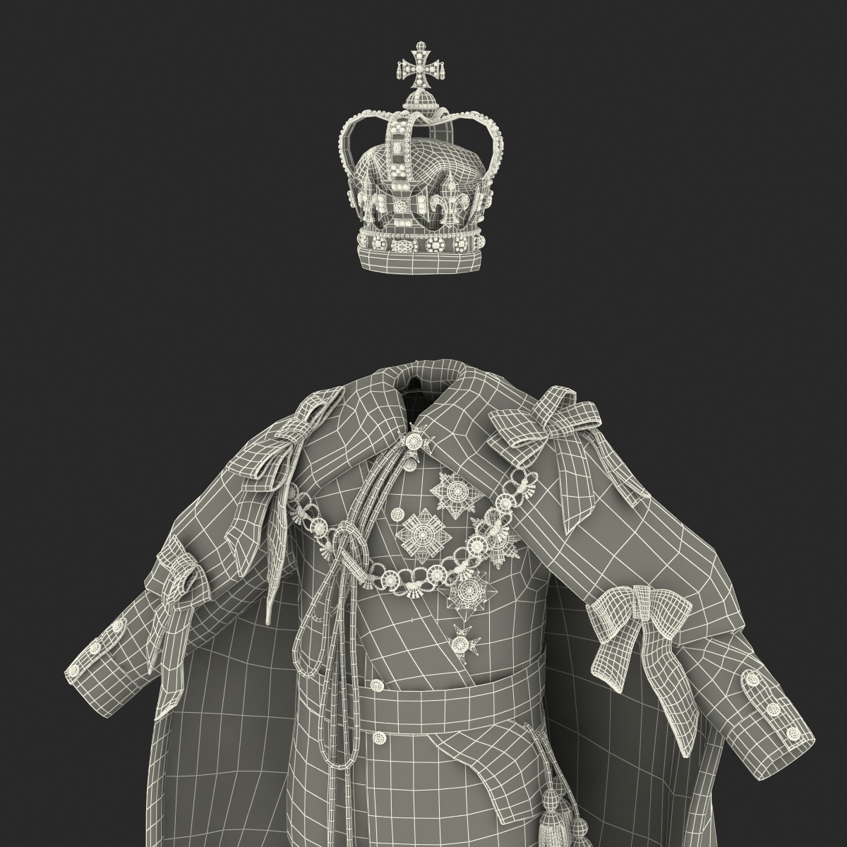 3D Royal King Costume model