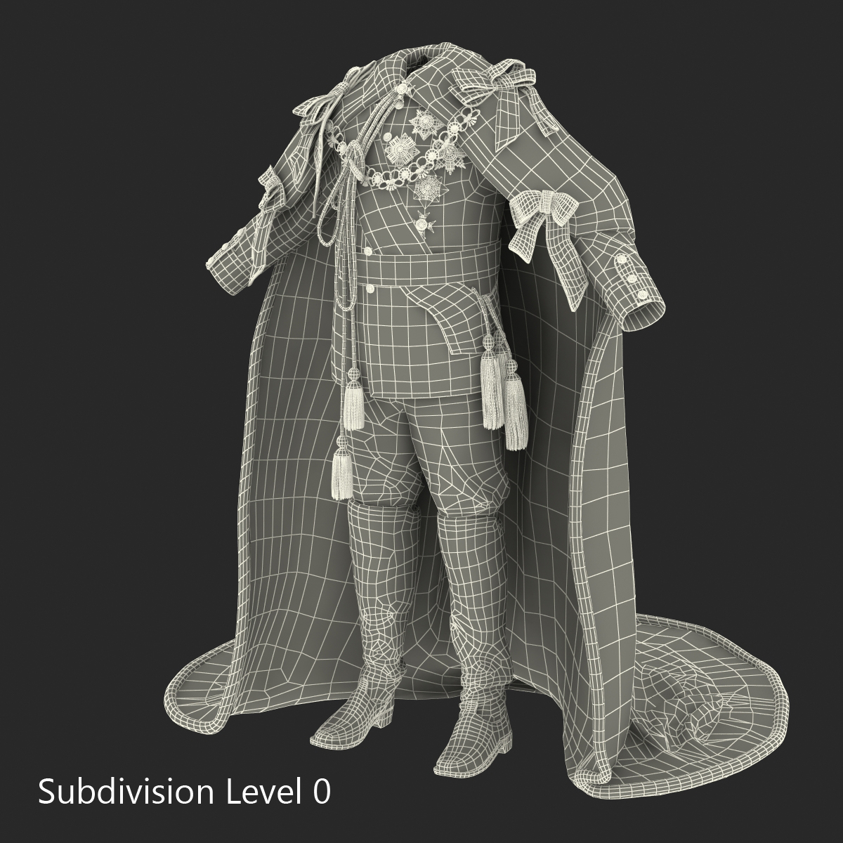 3D model Royal King Costume 2