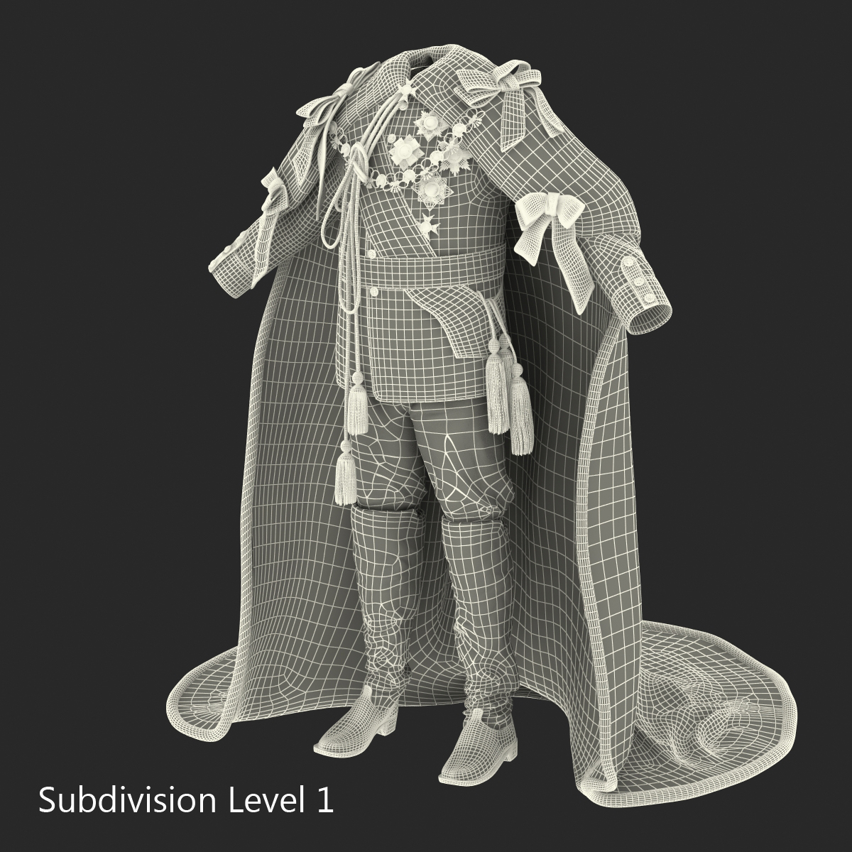 3D model Royal King Costume 2