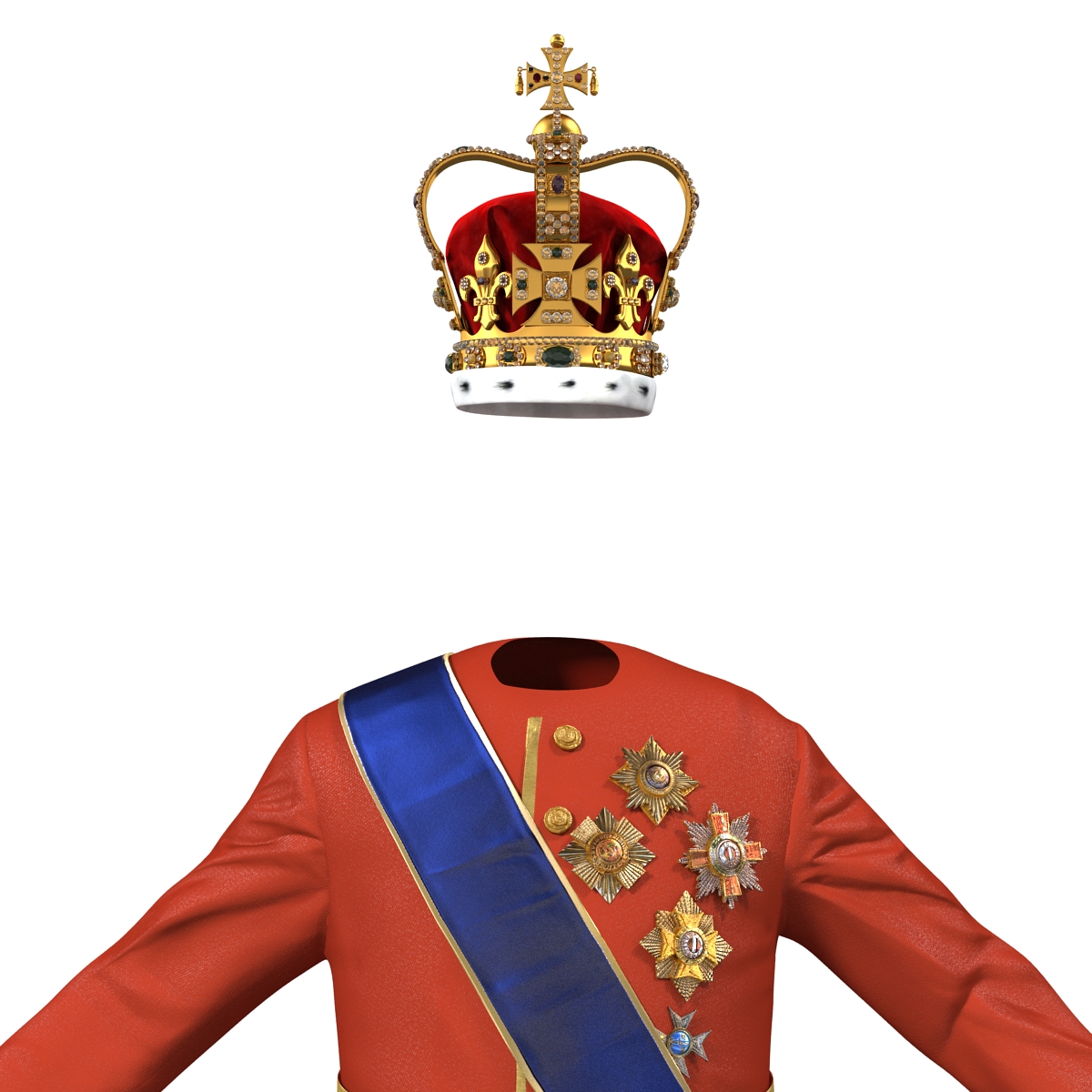 3D model Royal King Costume 3