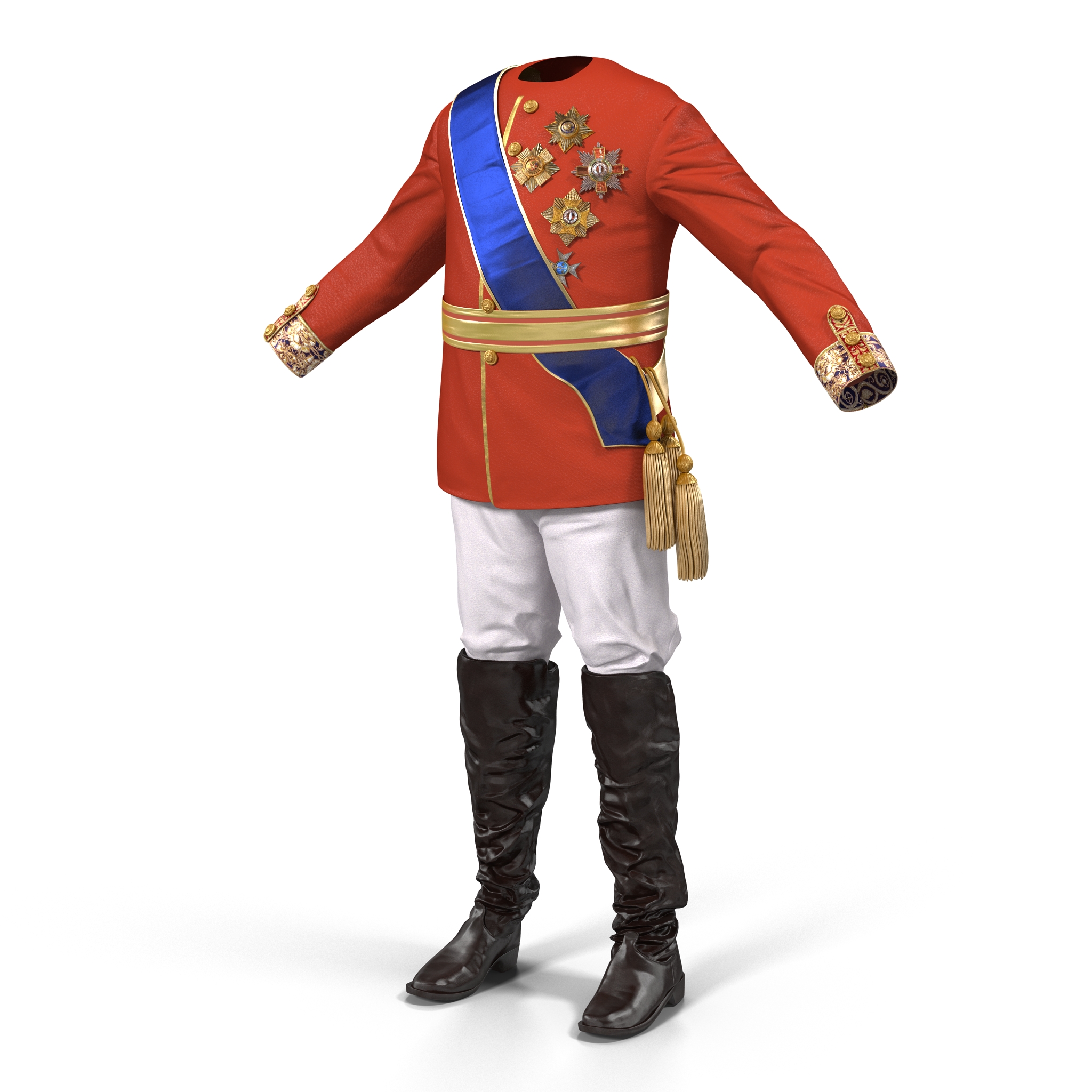 3D model Royal King Costume 4