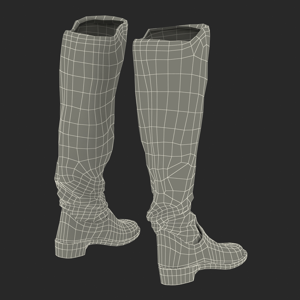 Medieval Leather Boots 3D