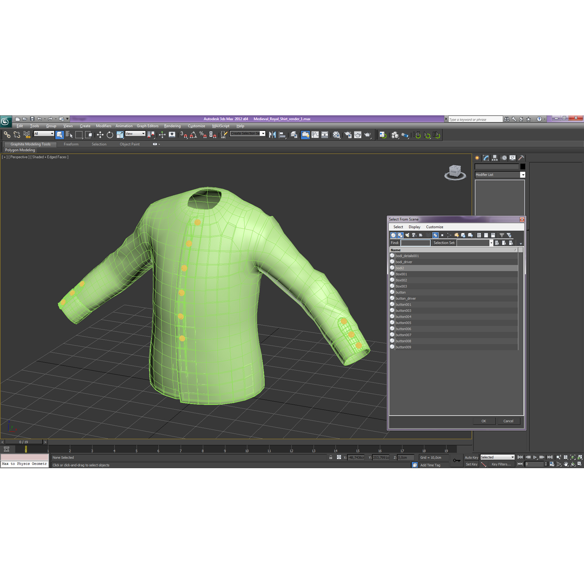 3D model Medieval Royal Shirt