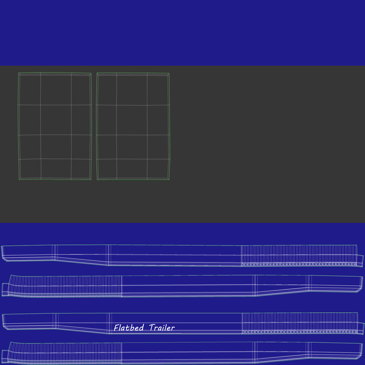 3D Flatbed Trailer Generic model