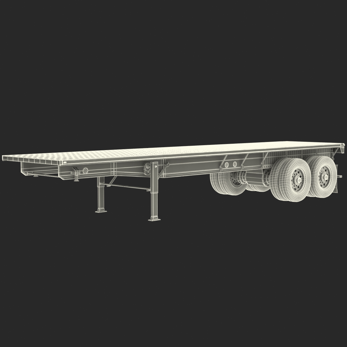 3D Flatbed Trailer Generic model