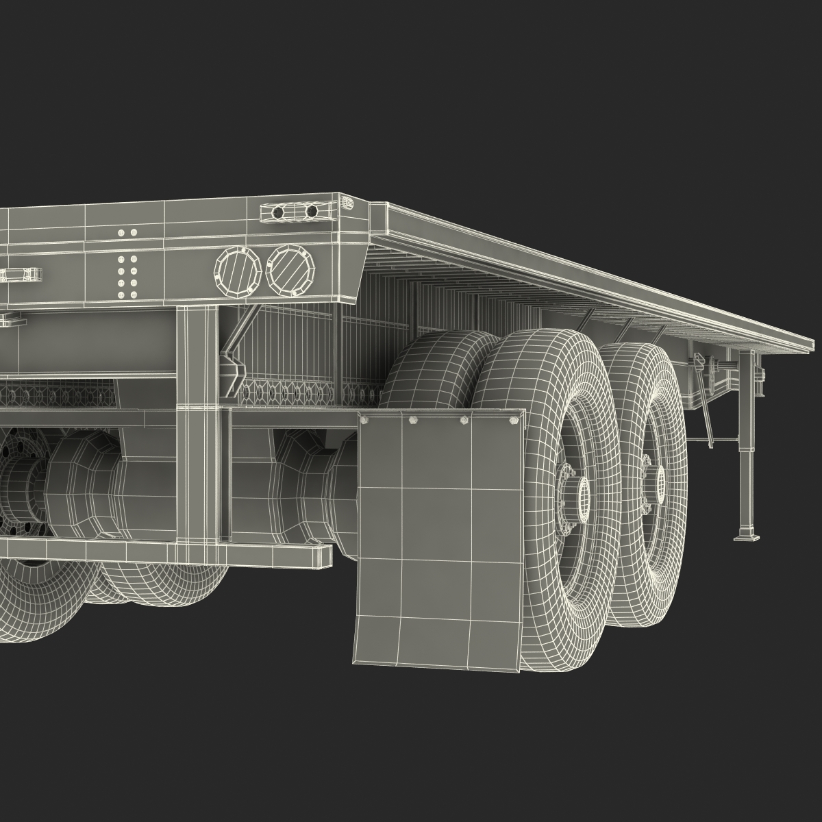 3D Flatbed Trailer Generic model