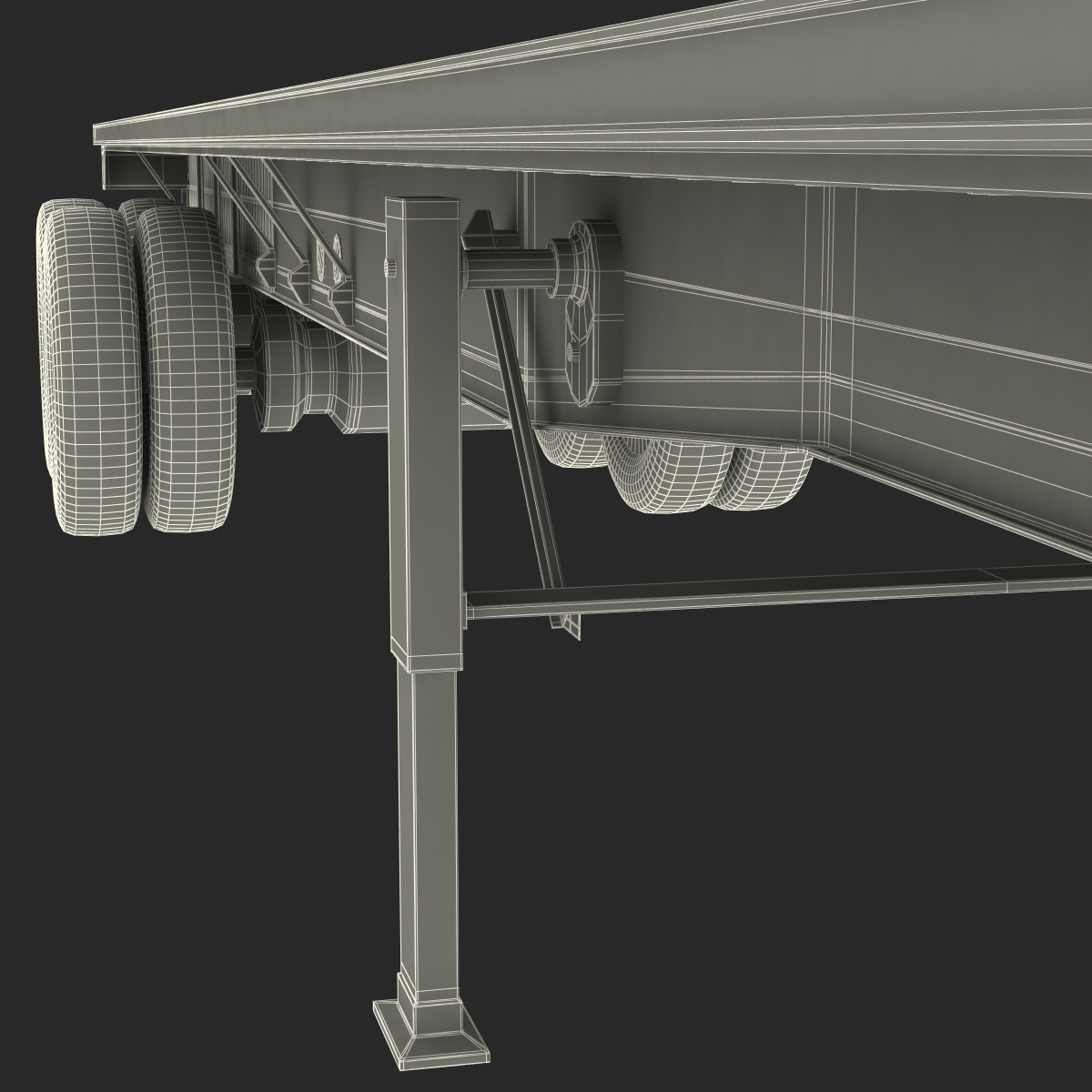 3D Flatbed Trailer Generic model