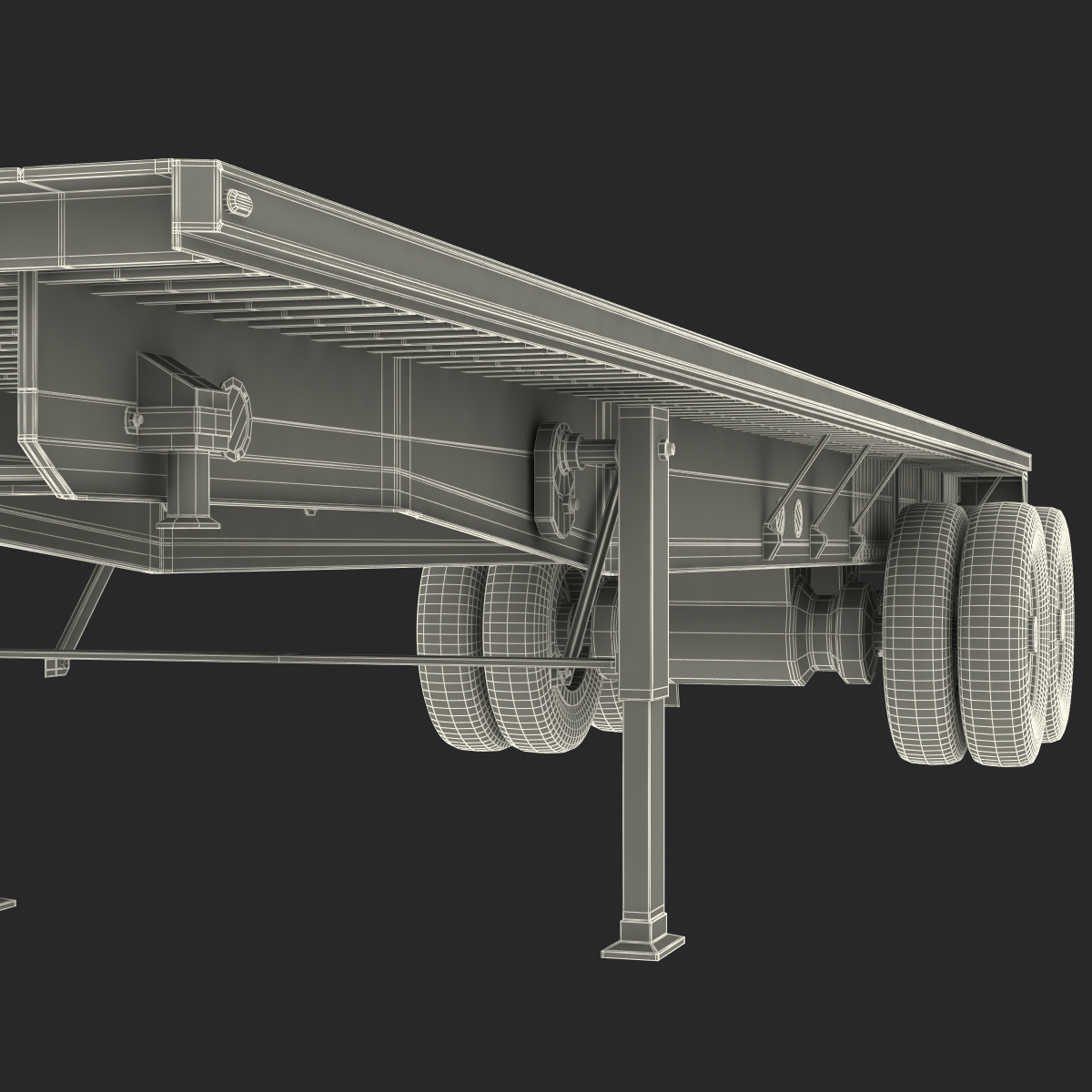 3D Flatbed Trailer Generic model