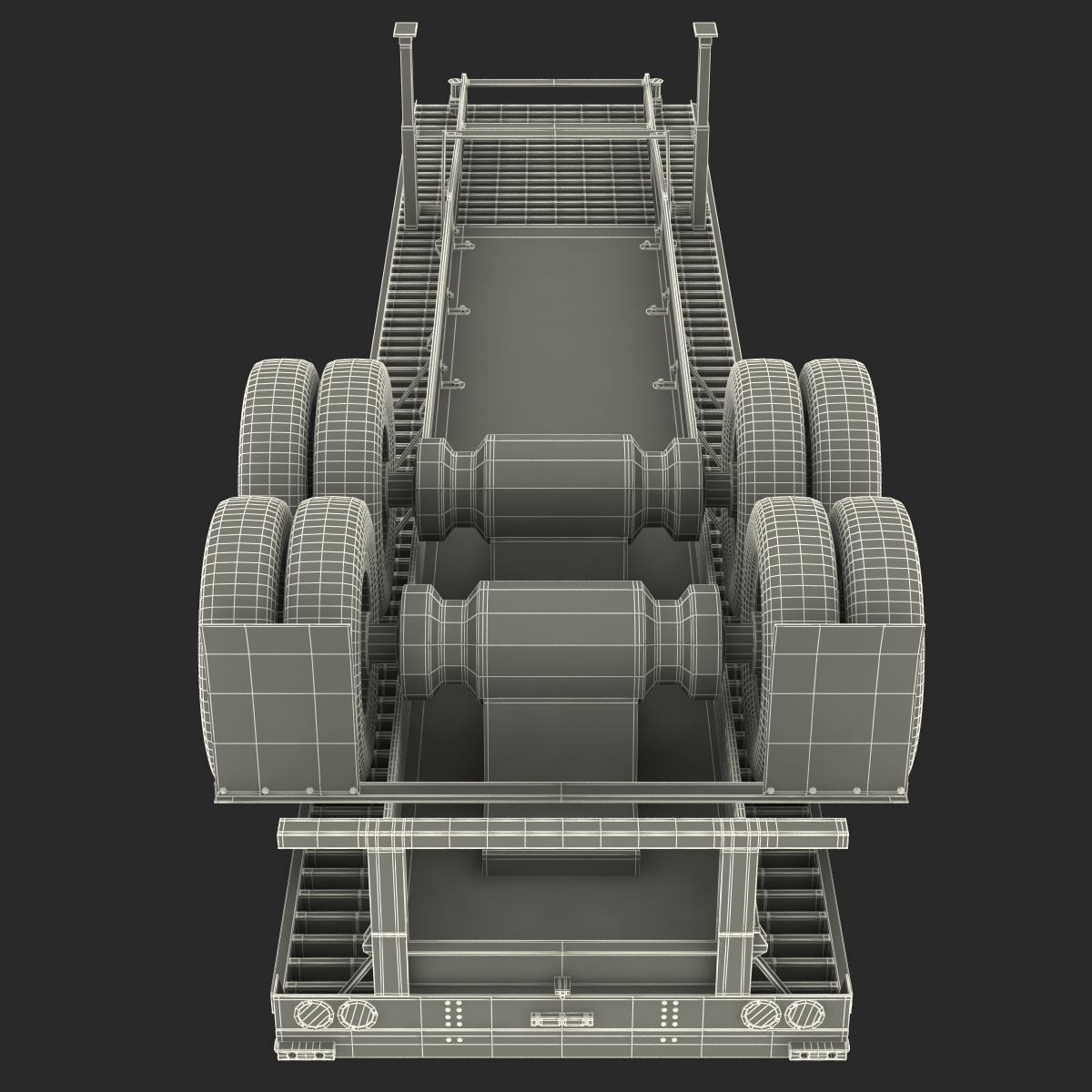 3D Flatbed Trailer Generic model