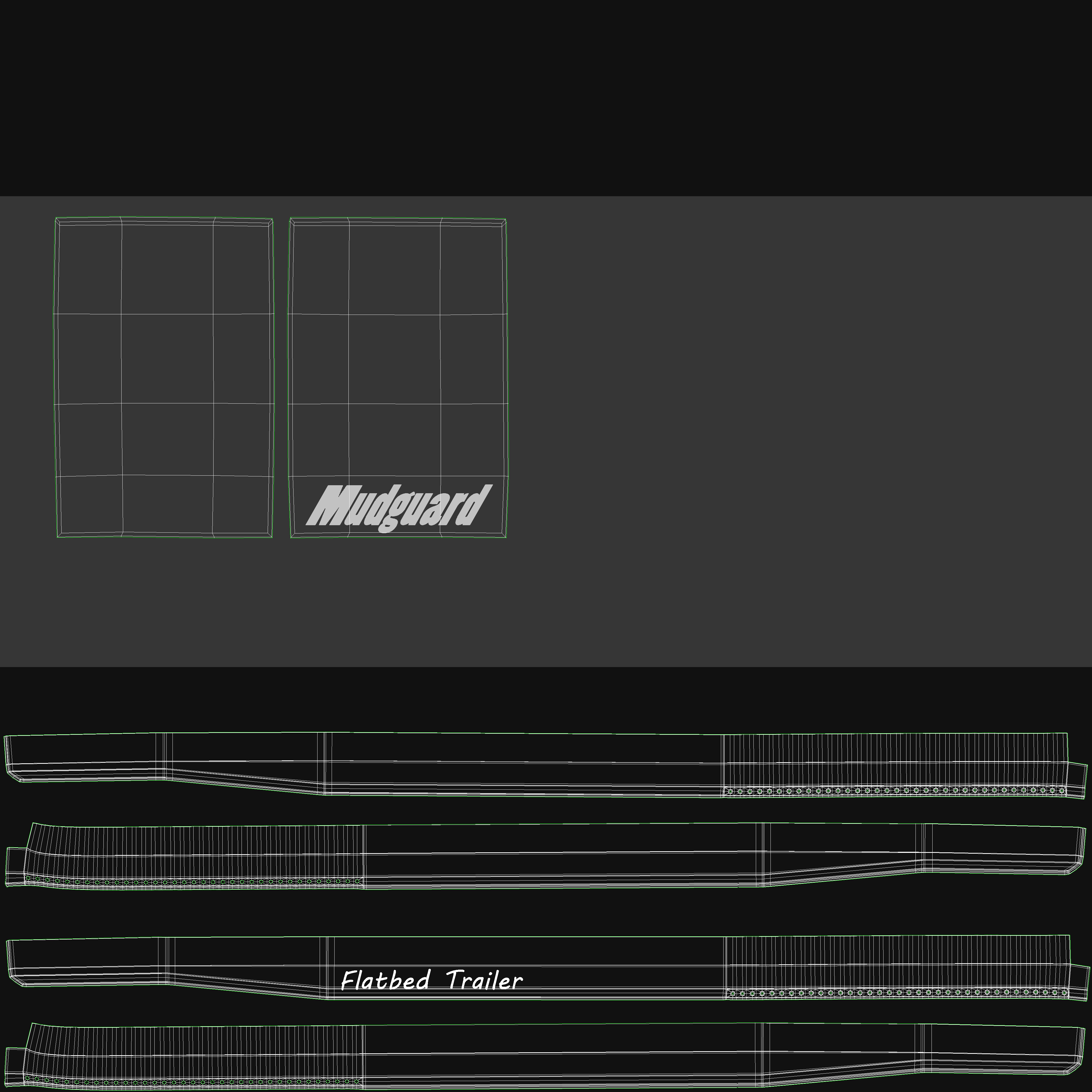 3D model Flatbed Trailer