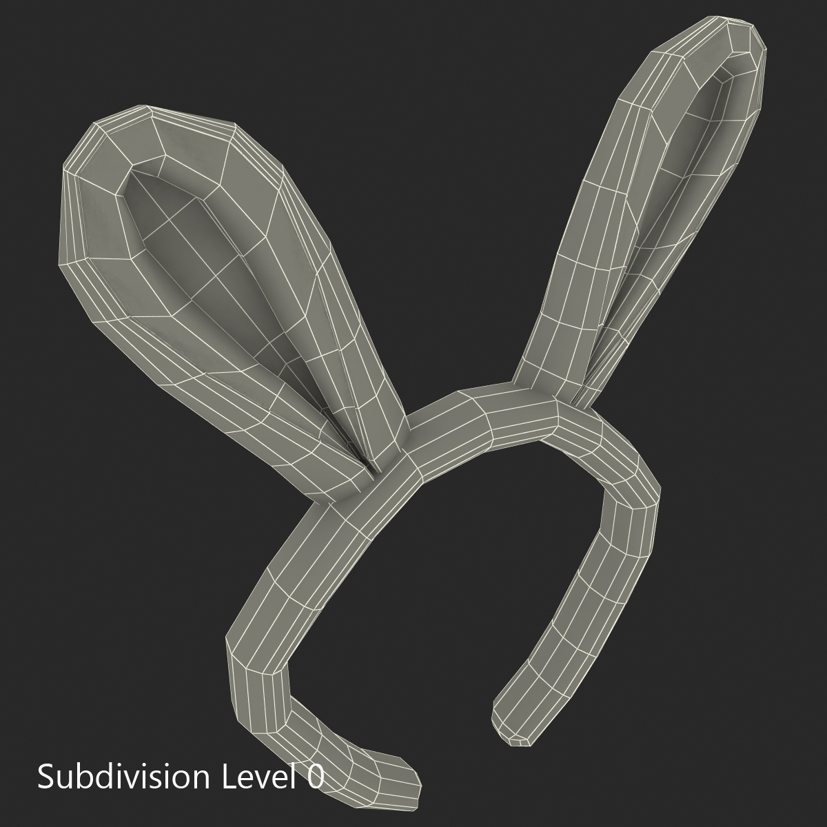 Bunny Ears with Fur 3D model