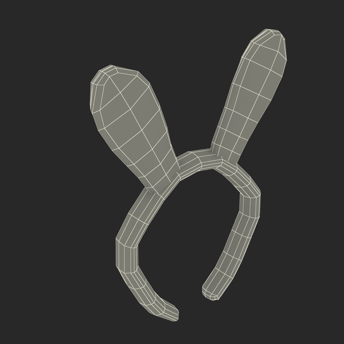 Bunny Ears with Fur 3D model