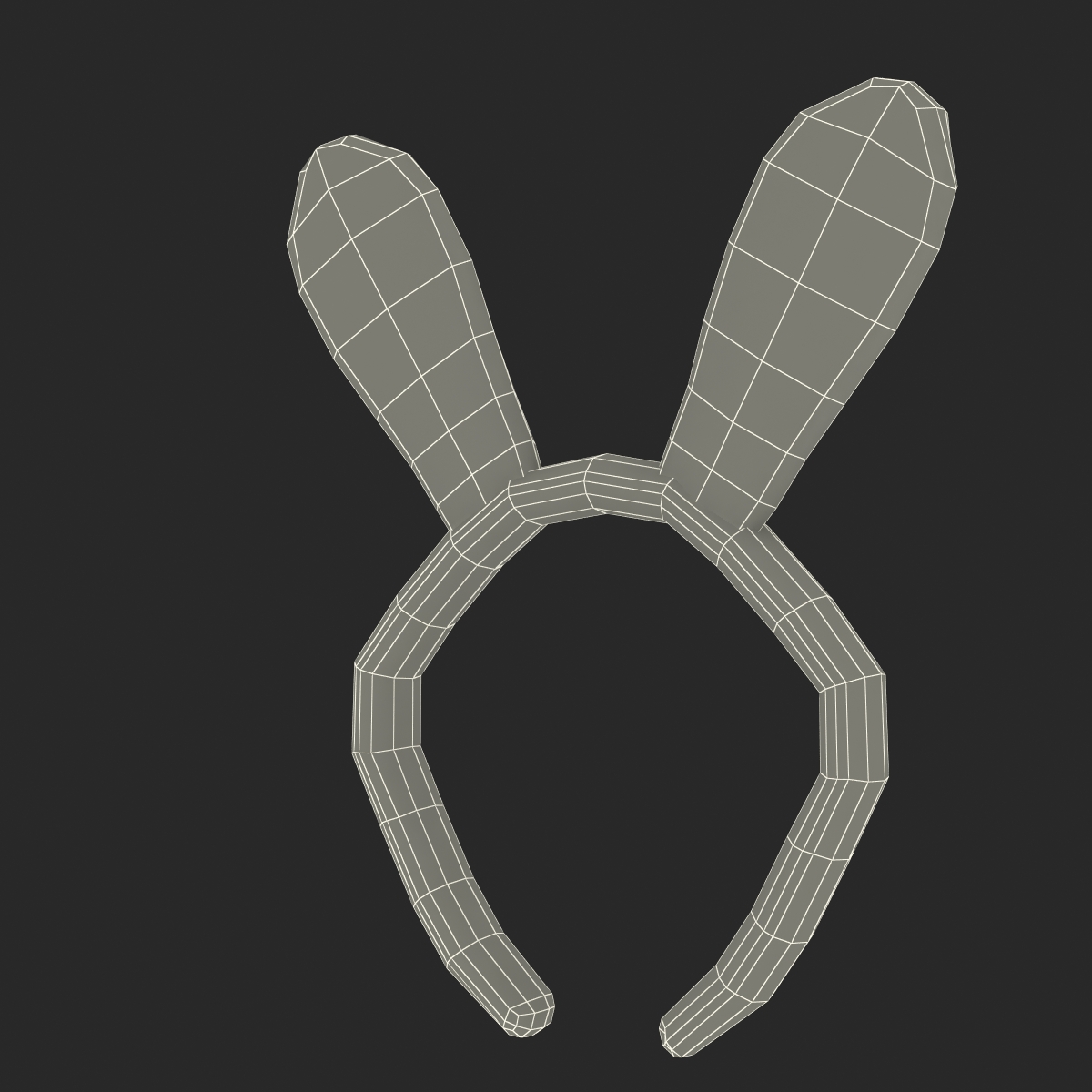 Bunny Ears with Fur 3D model