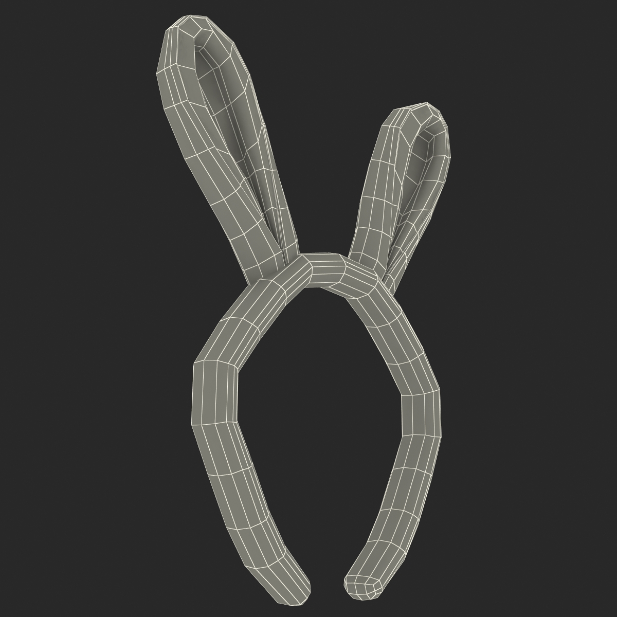 Bunny Ears with Fur 3D model