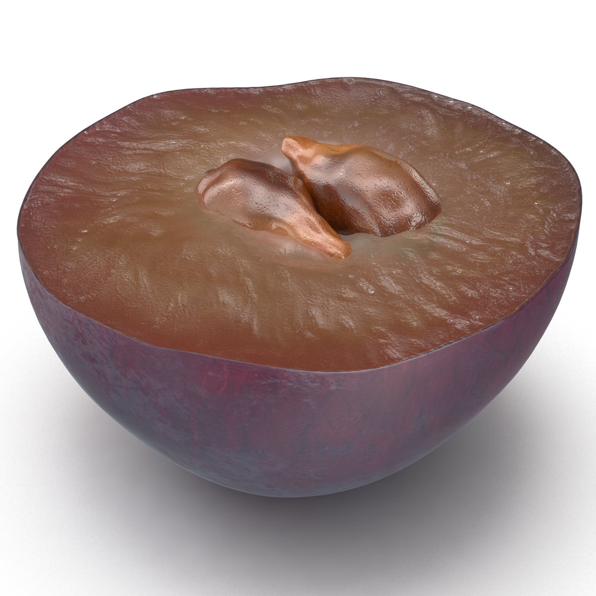 3D Red Grape Cross Section model