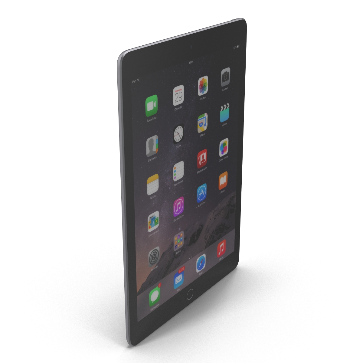 3D iPad Air 2 Space Gray 2 model