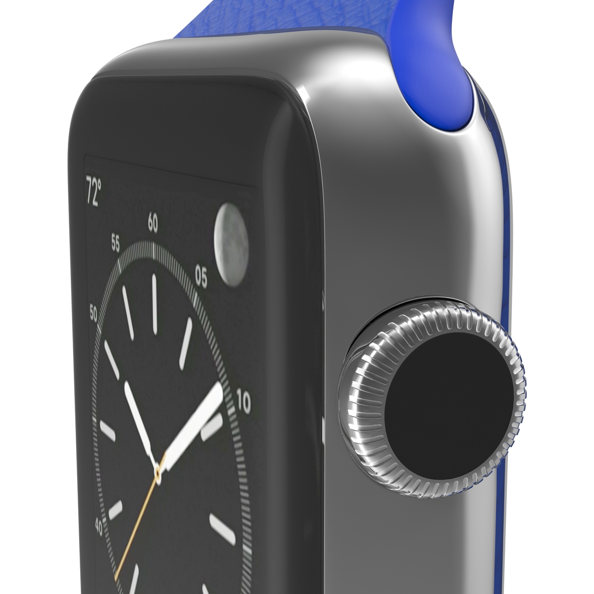 3D Apple Watch Blue Leather Magnetic Closure 2 model