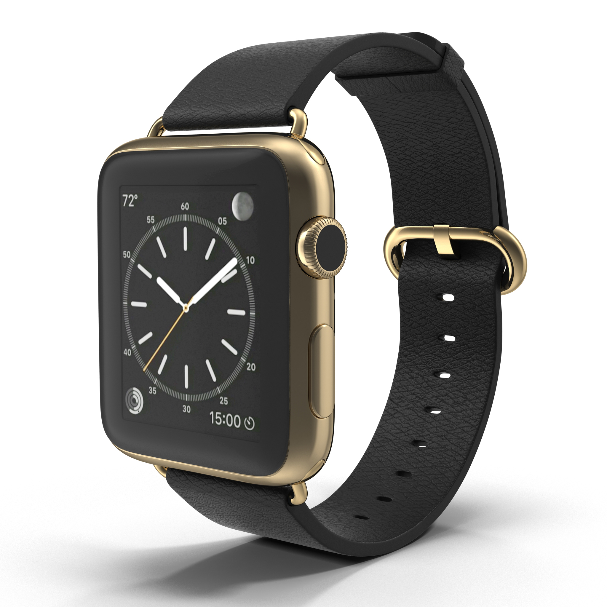 Apple Watch Classic Buckle Black Leather 2 3D