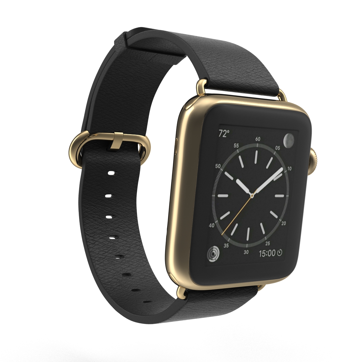 Apple Watch Classic Buckle Black Leather 2 3D