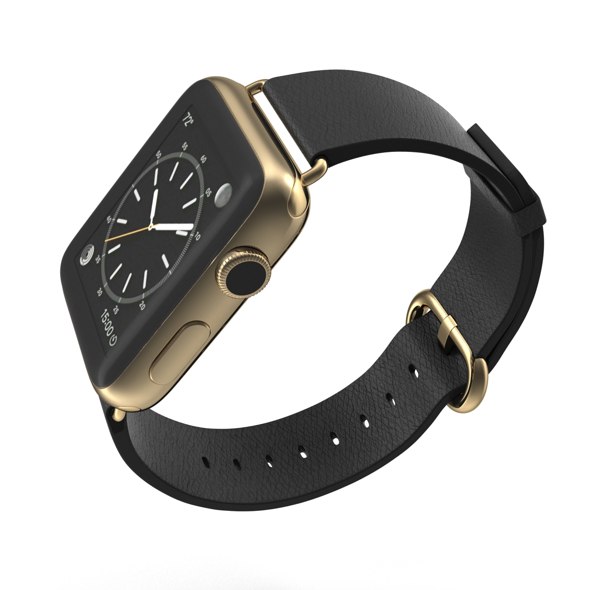 Apple Watch Classic Buckle Black Leather 2 3D