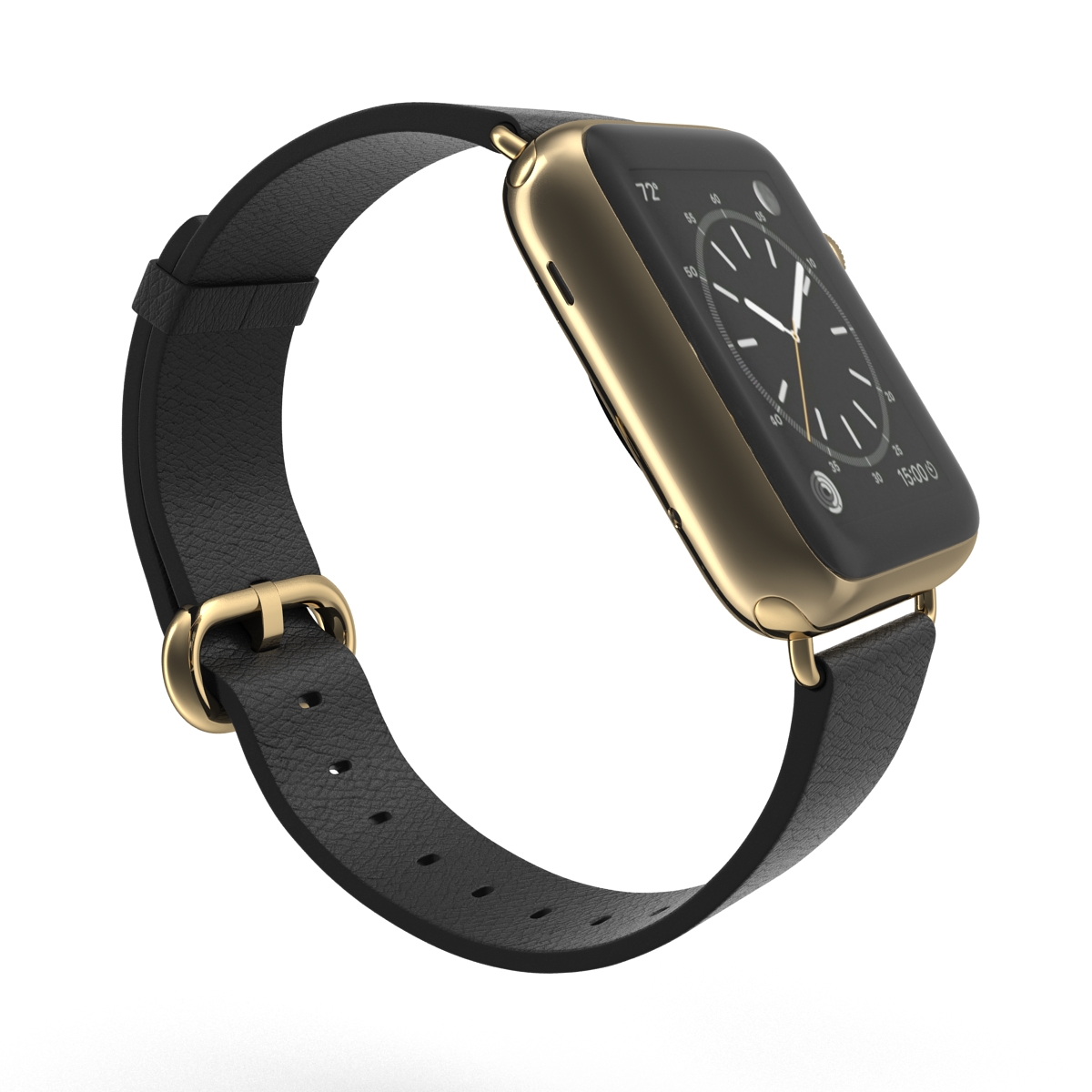 Apple Watch Classic Buckle Black Leather 2 3D