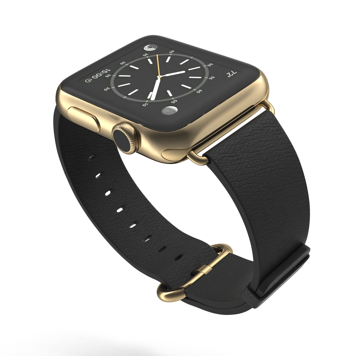 Apple Watch Classic Buckle Black Leather 2 3D