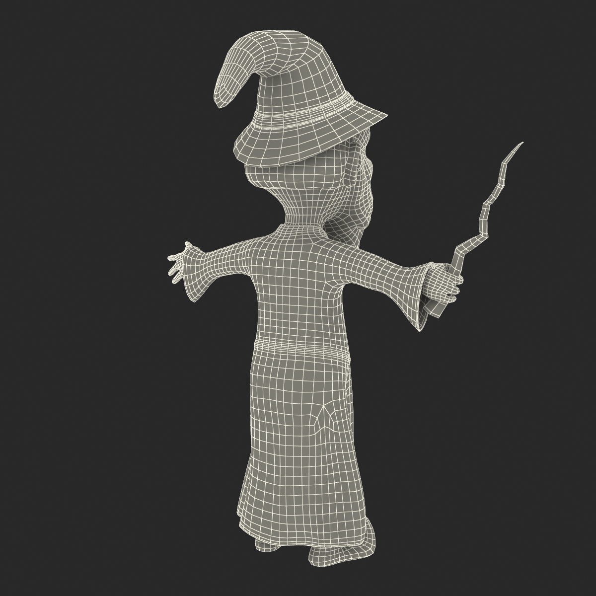 Cartoon Wizard 3D model