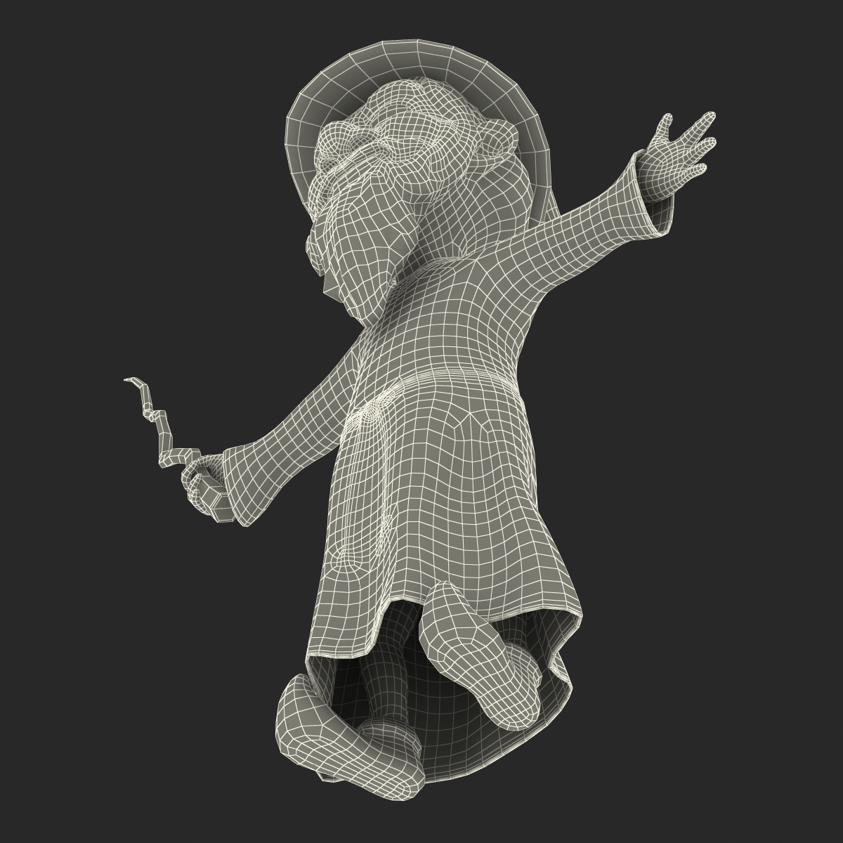 Cartoon Wizard 3D model