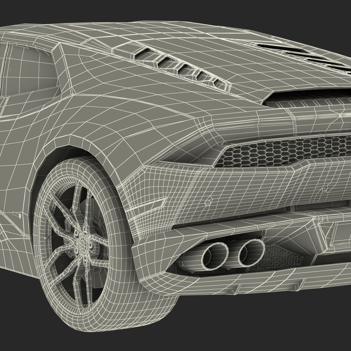 3D Lamborghini Huracan Rigged