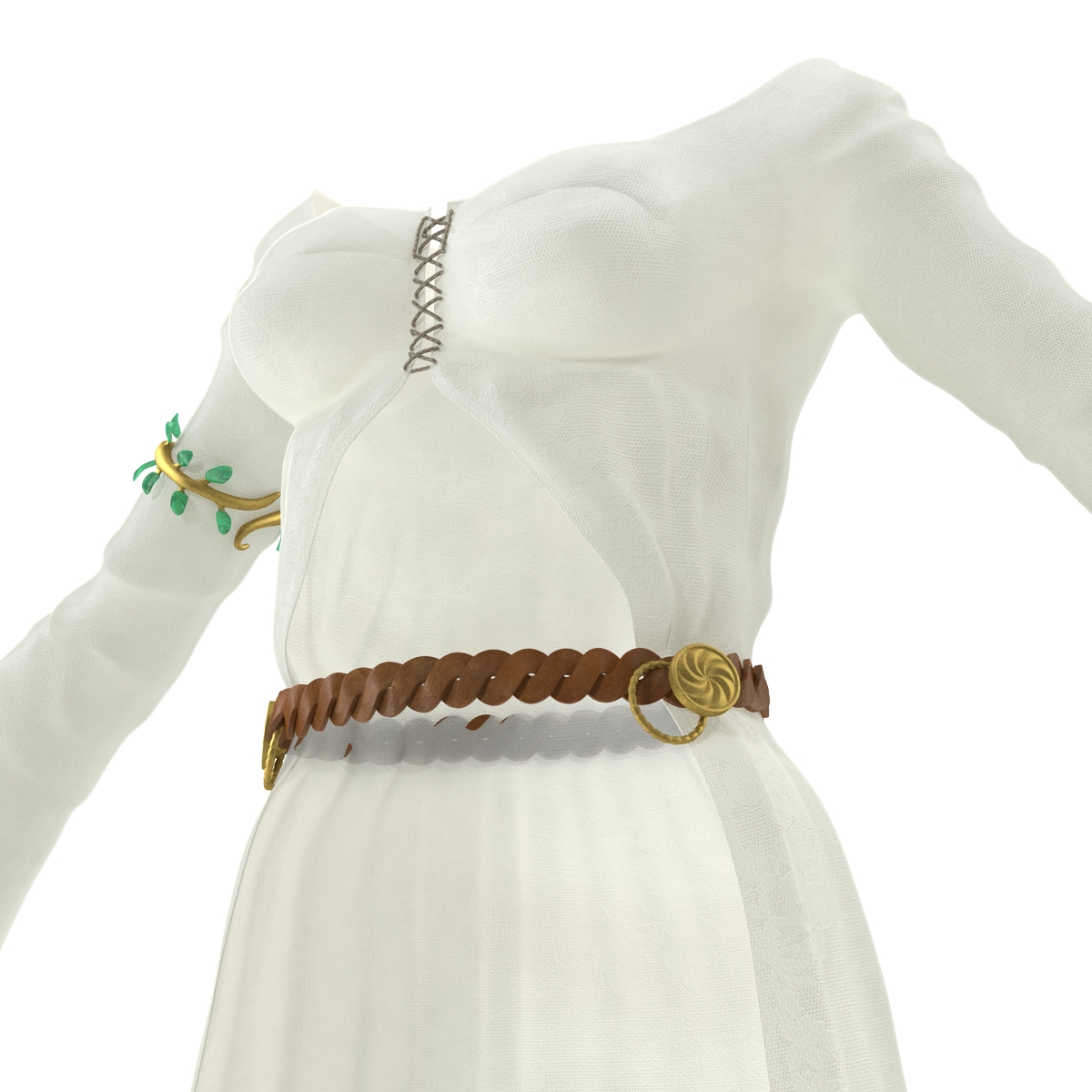 3D model Female Medieval Clothes 5