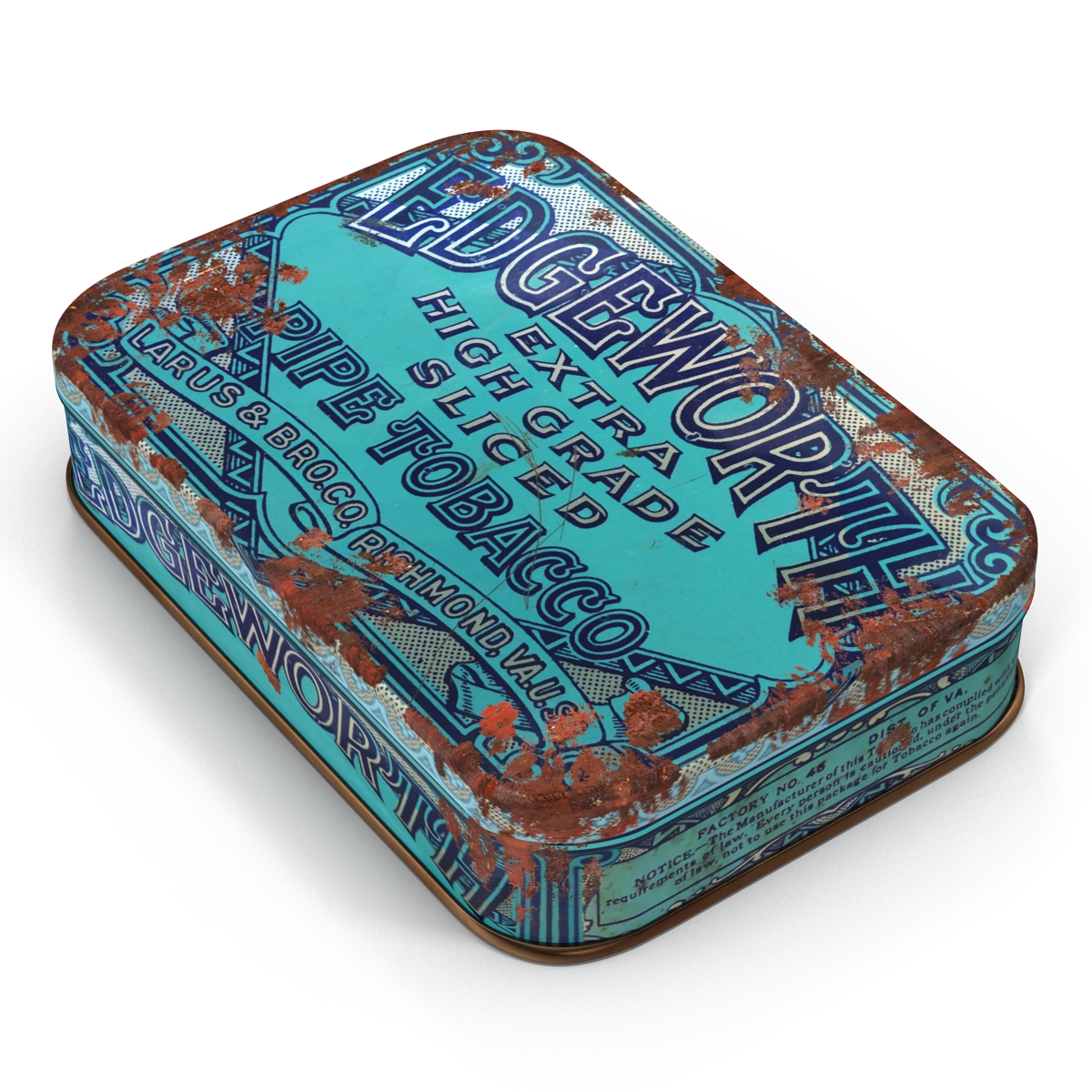 Vintage Tobacco Tin 3D model