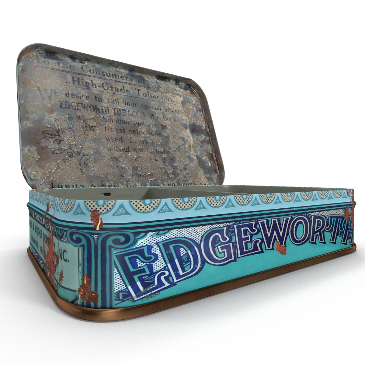 Vintage Tobacco Tin 3D model