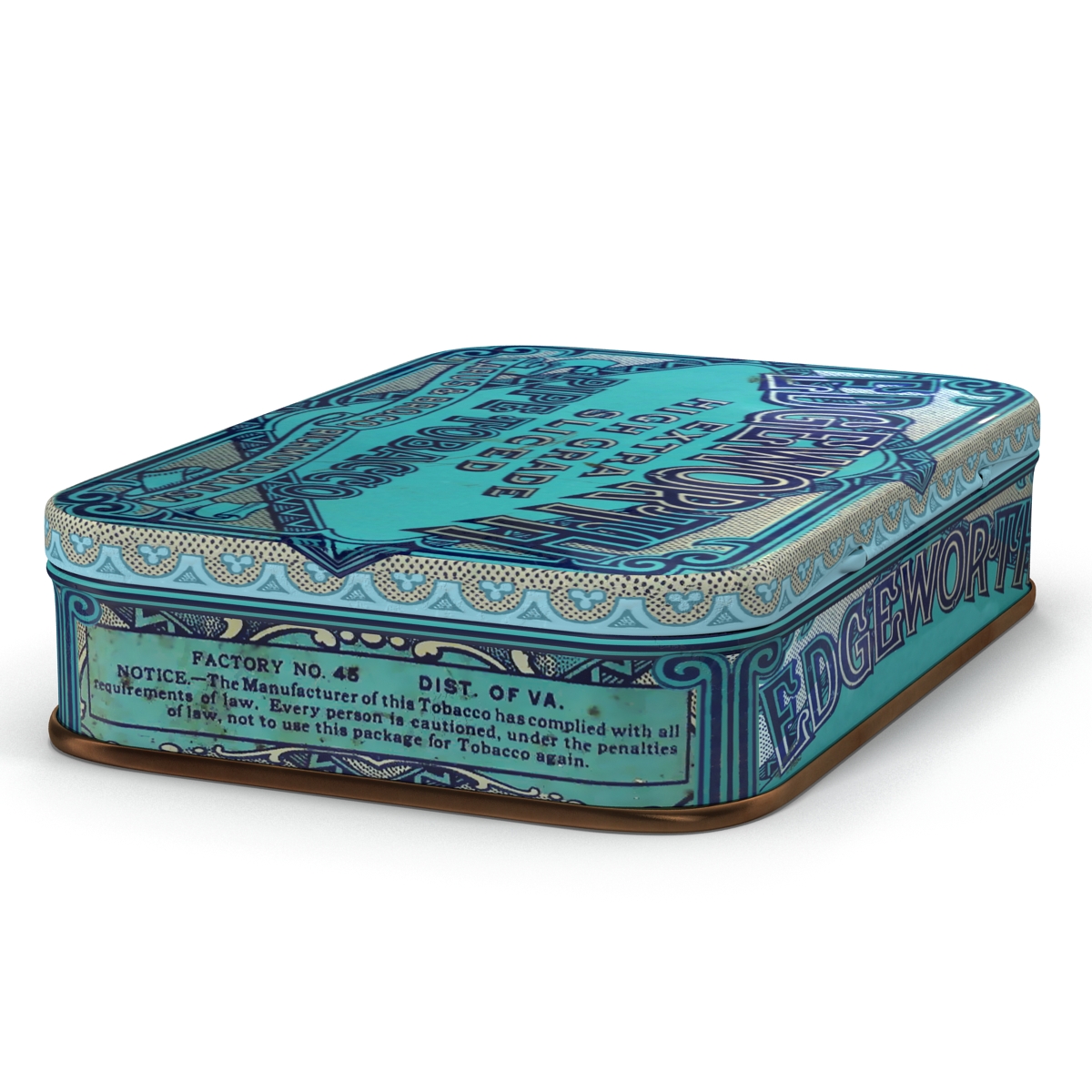 3D Vintage Tobacco Tin 2