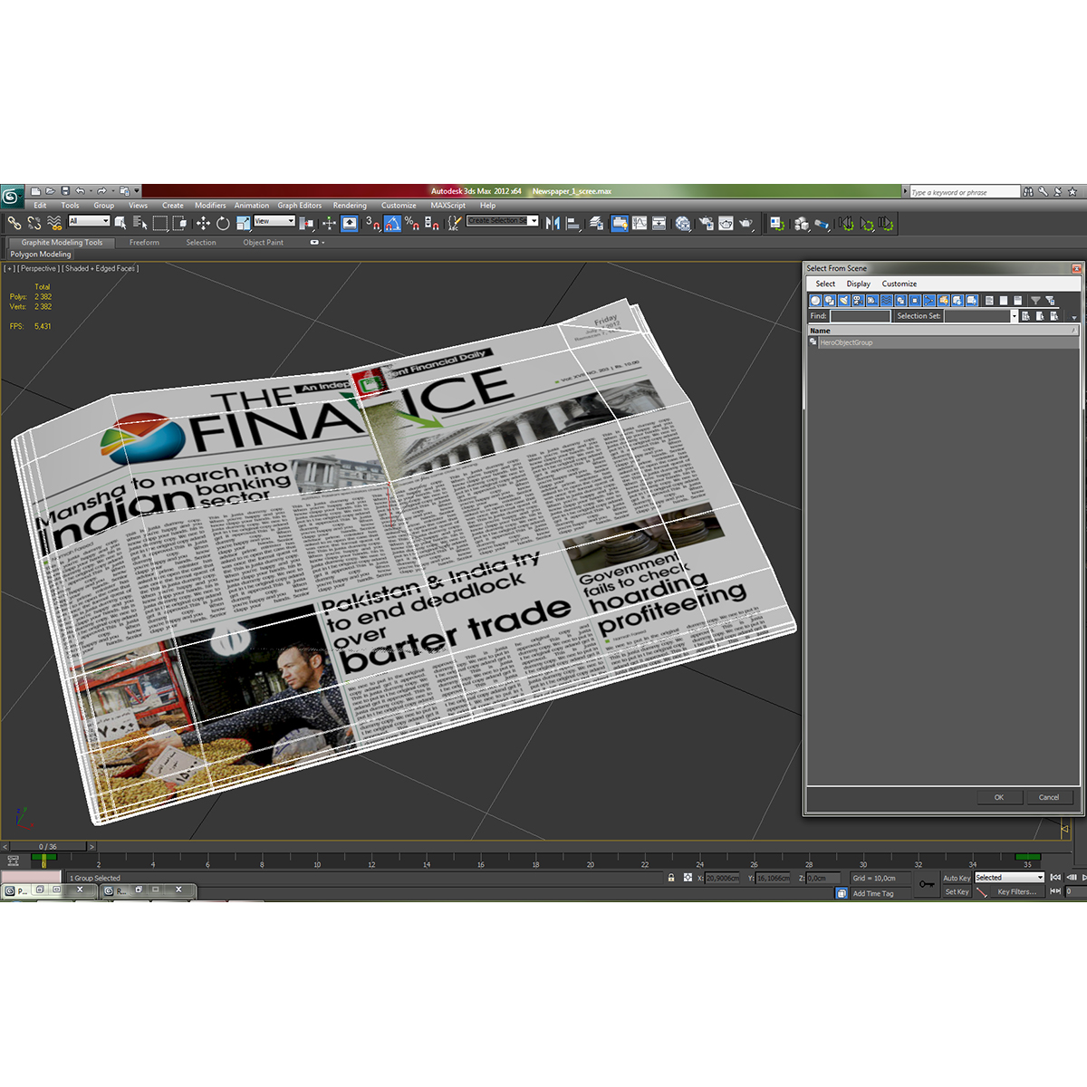 Newspaper 3D model